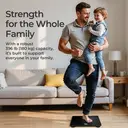 Sparoma AD-26 Black Digital Bathroom Scale – Battery Powered (2×AAA,Batteries Not Included), 180kg/400lb Capacity, 0.05kg Precision, 4mm Tempered Glass, LCD Display, for Bathroom, Bedroom & Home Use image 6