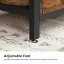 VASAGLE Storage Box Padded Seat Lid Rustic Brown/Black image 7