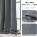 Rideaux occultants YSTYLE pour chambre et salon - Ensemble de 2 panneaux de rideaux isolants thermiques, 140x240 CM, LUAN, gris foncé image 4