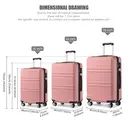 Fashion Travel Suitcase, Lightweight Hard Shell Trolley with Smooth Spinner Wheels and Secure Lock System – Nude image 6