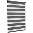 Store Double Roulant Seykey, Fixation par Clip, Sans Perforation pour Fenêtres, Double Store Roulant de 45 cm de Large, Store Roulant Double de Protection Solaire, 45x130 cm, Gris Foncé image 0