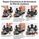 Sparoma LK-891 Tondeuse 5-en-1 en acier inoxydable avec recharge Type-C, verrouillage intelligent, écran LED, étanchéité IPX7 et lames magnétiques image 5