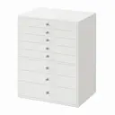 JOYFURNOS Schmuck-Organizer mit Schubladen, 8-stöckige Aufbewahrungsbox, Große Kapazität, Moderne Geschenkidee, Für Schlafzimmer, Weiß image 0