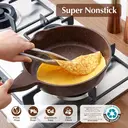 SENSARTE Poêle profonde antiadhésive 12 pouces avec couvercle, poignée froide au toucher, poêle de chef, ustensile de cuisson sain, compatible induction, sans PFOA (brun caramel) image 1