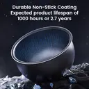 ochama 4L Rice Cooker, Smart Multifunctional, Quick Cooking for 3-4 People, Household Rice Cooker, Non-Stick Spherical Thickened Inner Pot, For Cooking Congee, Soup, Cake, Wood-Fired Rice image 7