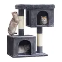 SONGMICS Cat Tree, Play Tower 101 cm, XL, House for Cats up to 20 kg, Large Platform, 2 Niches, Scratching Post, Dark Grey image 0
