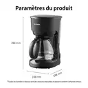 ochama Cafetière filtre goutte à goutte - Noir image 7