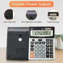 M&G Desk Calculator 12 Digit Extra Large LCD Display Calculators with Check & Correct, Dual Solar Power and Battery, Multi-Functional Financial Office Business Calculator with Big Buttons image 2