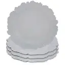 Maison by Premier Set of 4 33cm Dia White Reef Charger Plates image 0