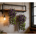 Yuejia Lot de 2 plantes artificielles suspendues en soie 78 cm - Violet image 3