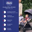 Chicco Goody Xplus Stroller 0+ Months Black image 7
