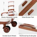 Kono Luggage Sets of 2 Piece Lightweight 20 inch ABS Hard Shell Travel Carry on Suitcase with TSA Lock + 12 inch Portable Hand Cabin Case (Cream White) image 4