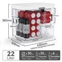 BINGI Glacière Electrique Voiture 22L à Compression avec Refroidissement Rapide - Réfrigérateur Portable Jusqu‘à -18°C, 12V/24V/220V, Pour Camping-Car, Van, Camion, Bateau, Voiture, Maison, Camping image 1