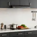 Ciarra Slimline 60cm Cooker Hood for Cabinet Mounting – Black Housing, Compact Build, Dual Venting Option, Push-Button Control image 2