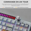 KEYSME Lunar 01 80% Tri-Mode mechanische Tastatur, US-Layout (QWERTY), Gasket-Mount mit Rhythm Light, Hot-Swap-Switches, programmierbarer Drehregler, PBT-Keycaps & 4000‑mAh‑Akku, weiß image 0