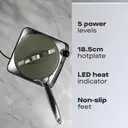 DAEWOO Single Stainless Steel Hot Plate - 1500W, Portable, SDA1731 image 2