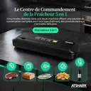ATSHARK Machine Sous Vide 5 en 1 – Écran Tactile Haute Pression, Rapide et Pratique, 50 Sacs Sous Vide Inclus, Idéale pour la Conservation des Aliments à la Maison, Noir, VS6621 image 1