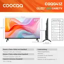 Coocaa TV QLED 32 pouces (80 cm) Smart TV Google TV, HDR10, Dolby Audio, Bluetooth 5.1, Eye Care (faible lumière bleue), Chromecast intégré, triple tuner DVB-T2/C/S2, CI+, modèle 32CGQG40Z (2026), classe énergétique E image 1