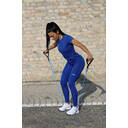 Capelli Sport Bandes de résistance moyenne - en latex, 120 cm, bandes de résistance avec poignées, bandes de résistance individuelles, bandes d’exercice avec poignées, pour l’entraînement de résistance, la physiothérapie, les entraînements à domicile, le fitness, le Pilates image 1