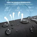 Outsunny Bain de Soleil Pliable transat inclinable 4 Positions Chaise Longue 3 Coussins fournis Noir image 5