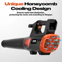 FLORA GUARD Souffleur de feuilles sans fil avec 2 batteries de 4000 mAh et chargeur – 600 CFM / 190 MPH, moteur sans balais, 6 vitesses, léger, compatible avec Dewalt 20V Max image 5