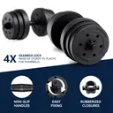 20KG Adjustable Dumbbells Barbell Set, Home Gym Free Weights for Full Body Training image 4