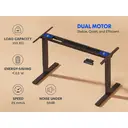FLEXISPOT in hoogte verstelbaar bureauframe, elektrische bureaupoten met dubbele motoren, LED-hoogtedisplay en 4 geheugenstanden, verstelbaar bureauframe E1 PRO, zwart image 2