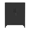 Ochama x SONGMICS Armoire de Bureau à 2 Portes, Verrouillable, en Acier, pour Bureau, Salon, Noir image 0