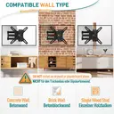 TV Wall Bracket Tilt Swivel for Most 14-42 Inch LED, LCD, OLED Flat/Curved TVs with Max VESA 200x200mm up to 15KG image 6