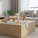 Robotime ROKR Submachine Gun Model Kit Wooden 3D Puzzle Toys,Home decoration, bookshelf decoration,Craft Gifts for Adults and Teens,Educational toys image 5