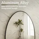 Melodieux Oval Wall Mirror 51x71cm Black Circle Hanging Wall Mirror Home Decorative Wall Mounted Vanity Mirror for Bathroom Living Room Hallway image 6