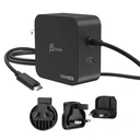 j5create JUP25102V 102W GaN PD USB-C® 2-Port Charger with Changeable AC Plugs, Black image 1