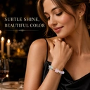 VoxorAI L8 Bracelet en quartz rose naturel artisanal - Rose amour et tendresse image 6
