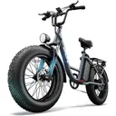 URLIFE Vélo électrique adulte 20 pouces, Tout-terrain pneus larges montagne et越野, Avec écran LCD couleur, Batterie amovible e image 0