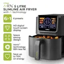 Tower AirX 5 L Digital Single Basket Air Fryer, 1500 W, Grey, AI and Vortx Technology, 6 Presets, T17166 image 1