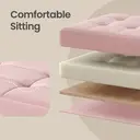 Ochama x SONGMICS Storage Ottoman Bench, 38 x 110 x 38 cm, End of Bed Bench, Storage Chest, for Living Room, Bedroom, Entryway, Pink image 7