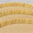 Lot de 6 sets de table tressés en fil brillant PP 38 cm - Beige/Doré image 7