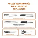 Aiguiseur de couteaux à angle réglable en trois étapes LIFEPAL, système d'affûtage professionnel 14-24°, convient aux couteaux de cuisine, aux couteaux de poche et aux ciseaux image 3