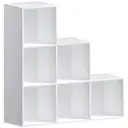 Vida Designs Bookcase Durham Staircase 6 Cube White image 1