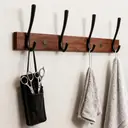JU7CER Kitchen and bathroom storage hanging rack Wall-mounted Kitchen & Bathroom Storage Rack, Multifunctional Storage Hanger, Modern Style, Multifunctional Hook Rail 43 centimeters in length image 3