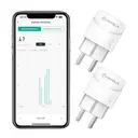 Antela alexa mini wlan-steckdose mit strommessung, kompatibel mit Google Home, Smart Life App, 2,4 GHz, überspannungsschutz, 4 stück image 3