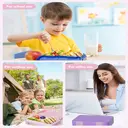 Boîte à lunch bento 5 compartiments Meoky avec double verrou - Rose image 5