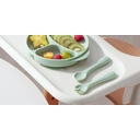 Bc Babycare Silicone Fork and Spoon 2 Pieces Green + Blue image 5