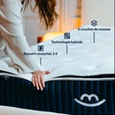 Morphea Matelas luxe hybride mémoire de forme 90x190 épais 30cm Victoria image 5