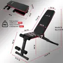 ISE Banc Musculation Pliable/Banc Musculation Plat Pliable , Banc Abdominaux Multifonction, Banc Fitness Abdos Réglable 7 Positions, Banc Inclinable Musculation Homme image 7