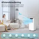 Humhold 9000 BTU mobiele airconditioner, 2,6 kW compacte 3-in-1 AC-unit, koelt tot 33 m², ontvochtiger & ventilator, stille slaapstand, 24-uurs timer, inclusief universeel raamkit image 4