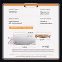 WANGMAZI Couteau à découper Cleaver - Série Shenmu Lu - Acier inoxydable 400 - Manche en noyer - 9,1 x 30,8 cm image 3