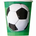 Unique Party Paper Cups, Football Party, 266ml, 8 Pack image 1