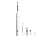 Sunluxy Earmore Cleaning Tool with Live Camera, 5MP HD Camera, 6 LED Lights, Soft Silicone Tip, IPX5 Waterproof, Type-C Charging, Compatible with iOS & Android, Includes 6 Replacement Silicone Earbuds and 6 Ear Cleaning Tools, P2, White image 0