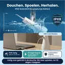 BAIR CARE M11 Waterflosser met UV-Sanitisatie (99.9% Bacteriële Verwijdering), 360 ml Extra Grote Tank, Opbergruimte voor Mondstukken, USB-C Oplaadbaar, 30 Dagen Batterijduur, 4 Reinigingsmodi, IPX8 Waterdicht voor Beugels & Reizen image 6